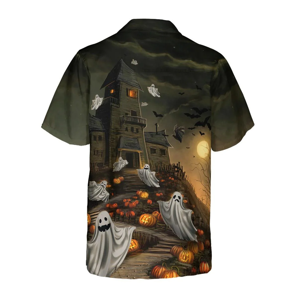 Haunted House For Ghost Halloween Hawaiian Shirt, Halloween Shirt For Men And Women - Perfect Gift For Lover, Friend, Family - Image 2