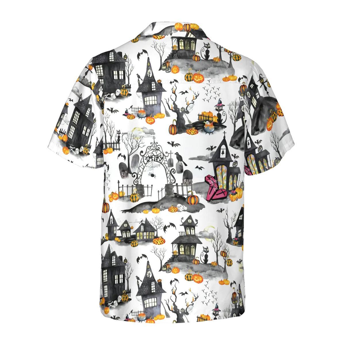 Haunted Houses Halloween Hawaiian Shirt, Halloween Shirt For Men And Women - Perfect Gift For Lover, Friend, Family - Image 2