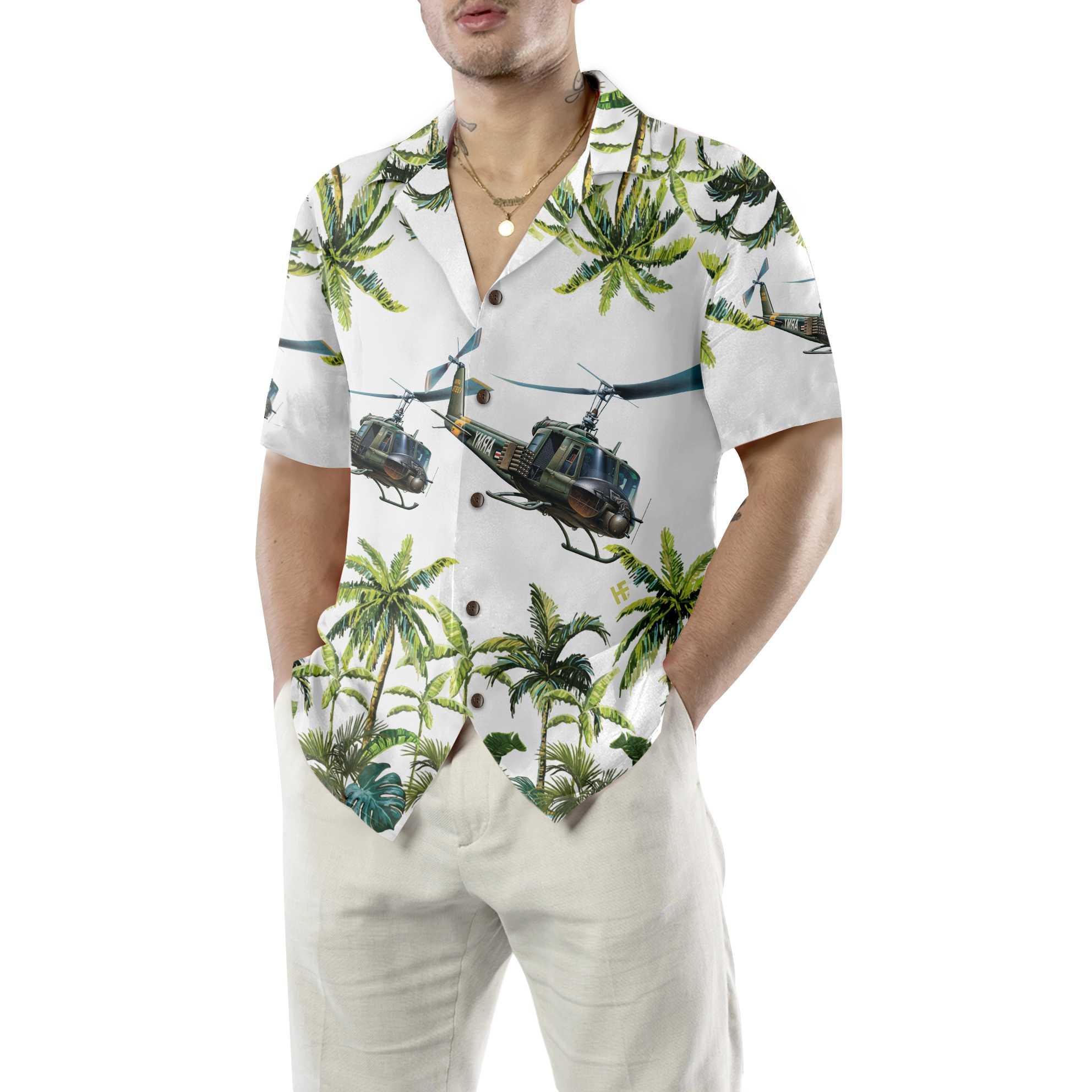 Helicopter Aloha Hawaiian Shirt For Summer, United States Army Helicopter Hawaiian Shirt For Men Women Adults, Cool Helicopter Gift For Friend, Family - Image 5