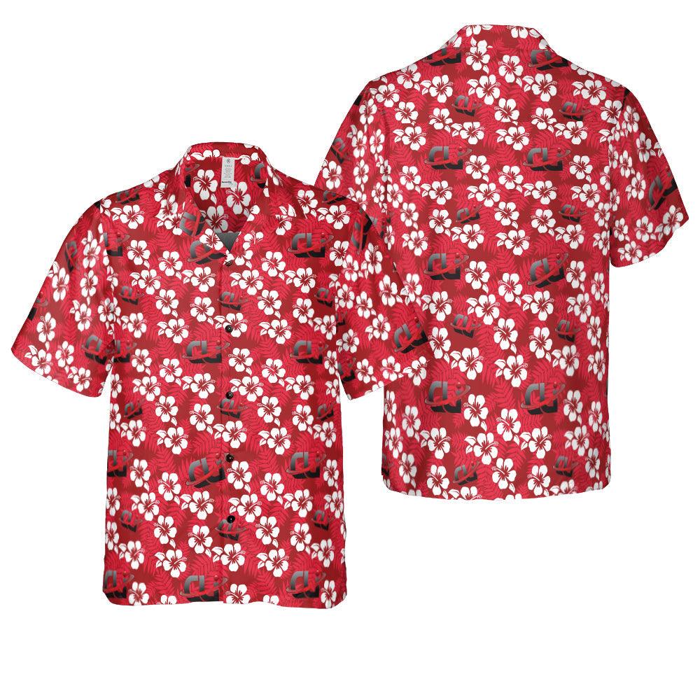 Hibiscus Floral Pattern Aloha Hawaiian Shirt For Summer, Funny Red Hawaiian Shirt For Men Women Adults, Best Gift For Friend, Family, Team