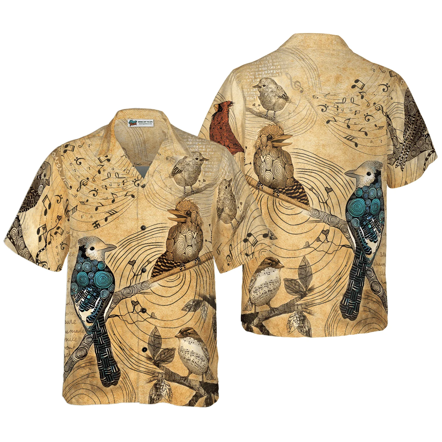 High Above The Tree Birds Hawaiian Shirt, Colorful Summer Aloha Shirts For Men Women, Perfect Gift For Husband, Wife, Boyfriend, Friend