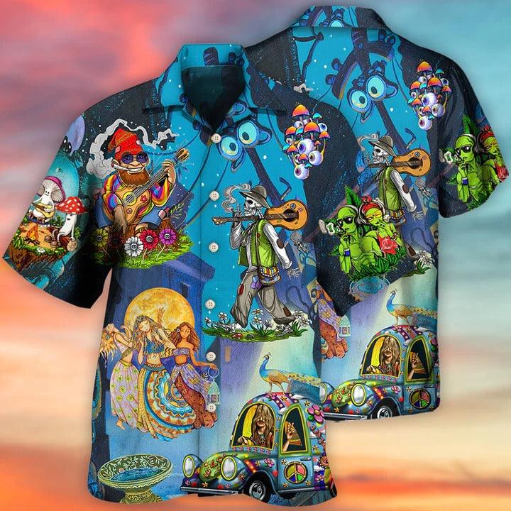 Hippie Aloha Hawaiian Shirt - Hippie Felacia Style Hawaiian Shirt For Summer - Perfect Gift For Friend, Family - Image 2