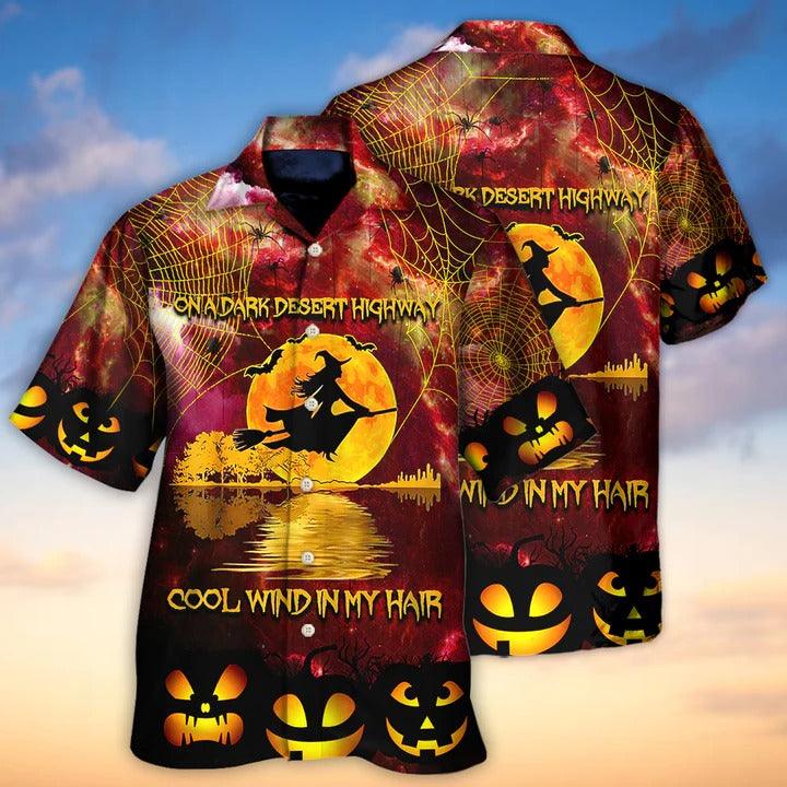 Hippie Aloha Hawaiian Shirt - Hippie Halloween On a Dark Desert Highway Cool Wind in My Hair Witch Hawaiian Shirt For Summer - Perfect Gift For Friend, Family - Image 2