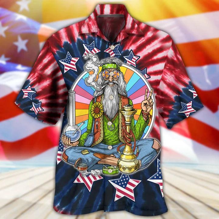 Hippie Aloha Hawaiian Shirt - Hippie Independence Day Is Coming Hawaiian Shirt For Summer - Perfect Gift For Friend, Family