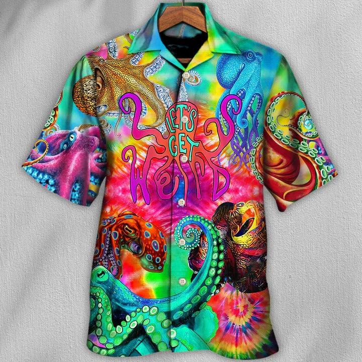 Hippie Aloha Hawaiian Shirt - Hippie Let's Get Octopus Hawaiian Shirt For Summer - Perfect Gift For Friend, Family - Image 2