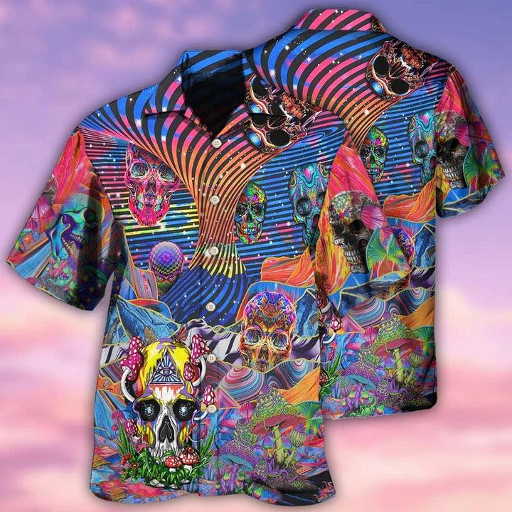Hippie Aloha Hawaiian Shirt - Hippie Love Life Mix Hawaiian Shirt For Summer - Perfect Gift For Friend, Family