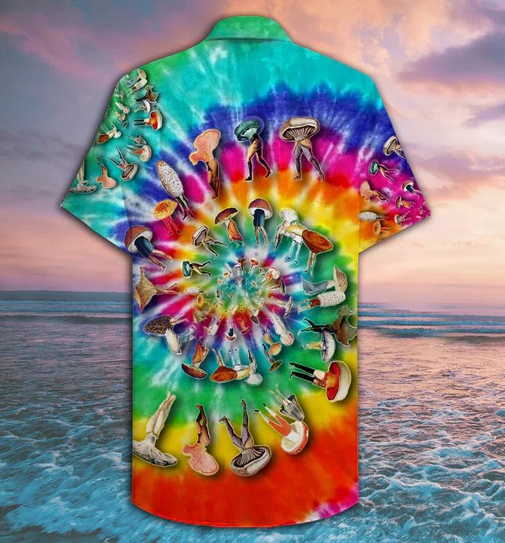 Hippie Aloha Hawaiian Shirt - Hippie Mushroom Peace Life A Little Hippie Hawaiian Shirt For Summer - Perfect Gift For Friend, Family - Image 3