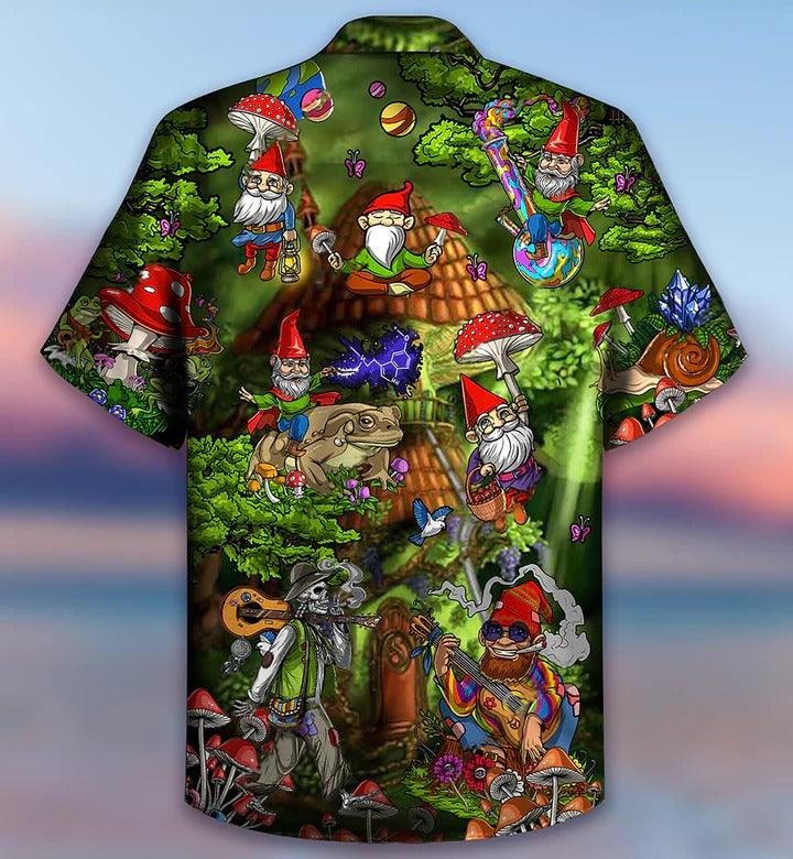 Hippie Aloha Hawaiian Shirt - Hippie Mushroom Peace Love Life Color Hawaiian Shirt For Summer - Perfect Gift For Friend, Family - Image 2