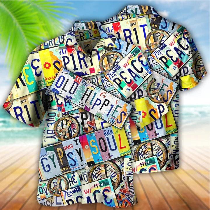 Hippie Aloha Hawaiian Shirt - Hippie Spirit Peace Old Style Hawaiian Shirt For Summer - Perfect Gift For Friend, Family - Image 2