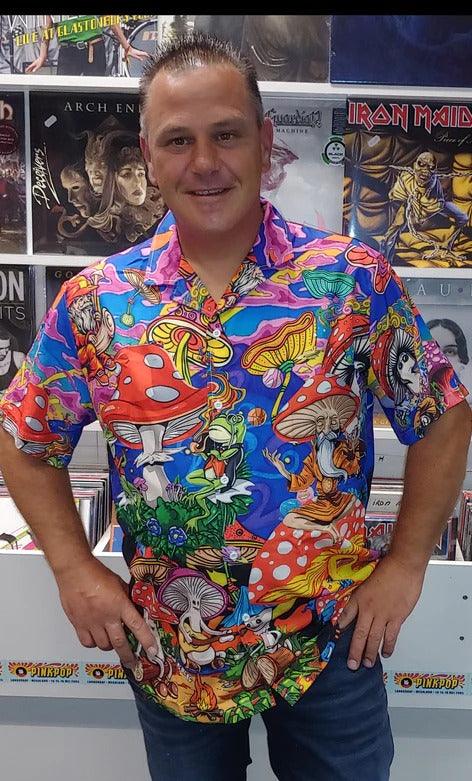 Hippie Hawaiian Shirt - Hippie Mushroom Happy Together Hawaiian Shirt For Summer - Perfect Gift For Friend, Family - Image 3