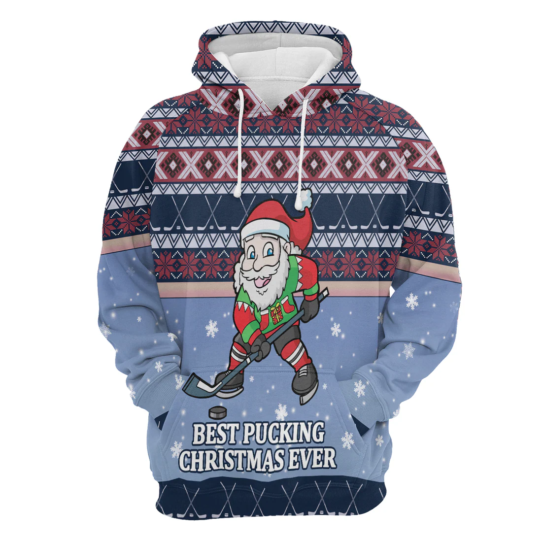 Hockey Premium Christmas Hoodie, Santa Hockey Unisex Hoodie For Men & Women - Perfect Gift For Christmas, Hockey Lover - Image 4