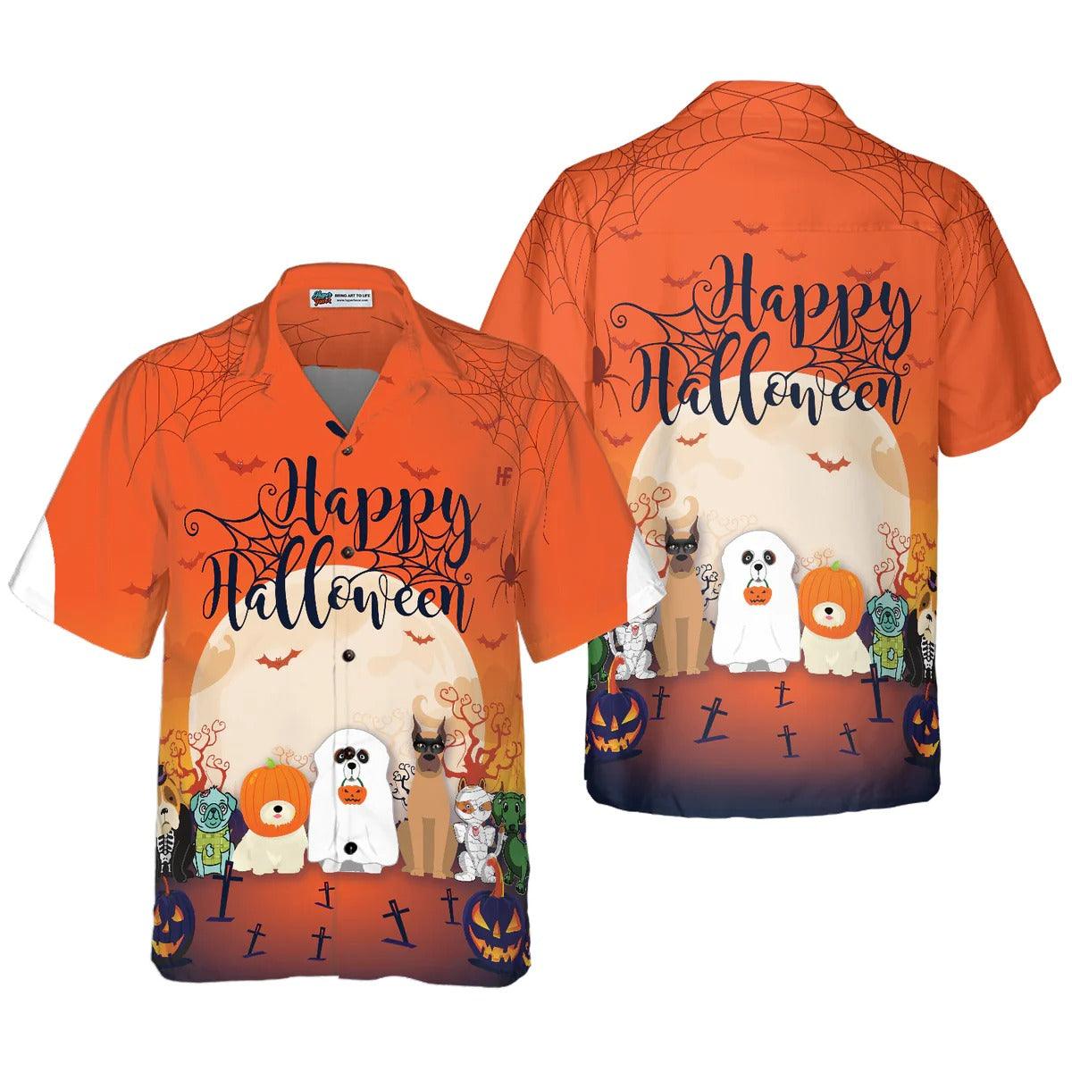 Horror Characters Dogs Halloween Hawaiian Shirt, Unique Halloween Shirt For Men And Women - Perfect Gift For Lover, Friend, Family - Image 3