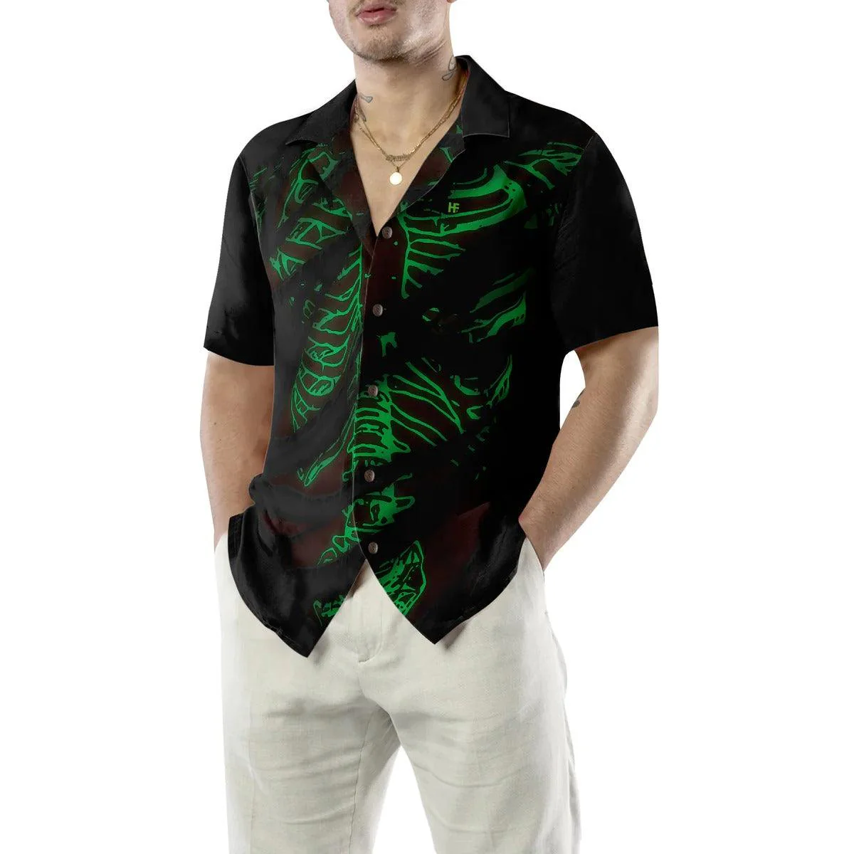 Horror Skeleton Halloween Hawaiian Shirt - Perfect Gift For Lover, Friend, Family - Image 2