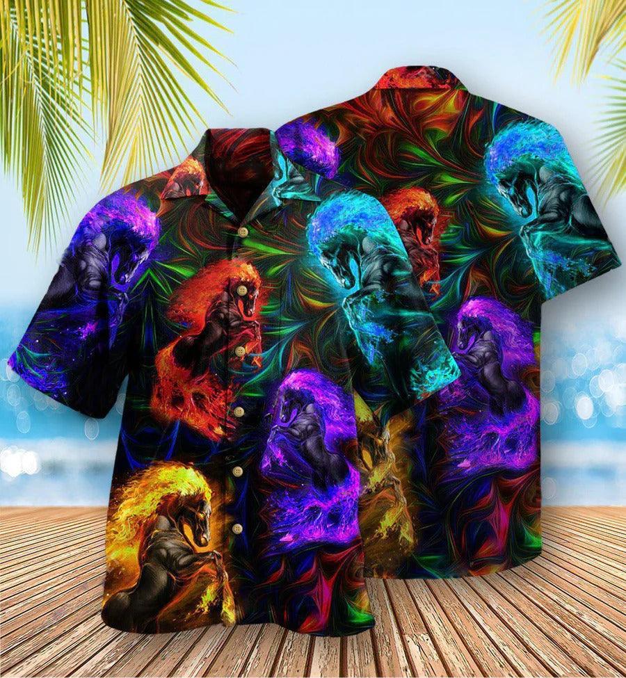 Horse Hawaiian Shirt For Summer - Horse Firing So Unique Hawaiian Shirt - Perfect Gift For Men, Horse Lovers