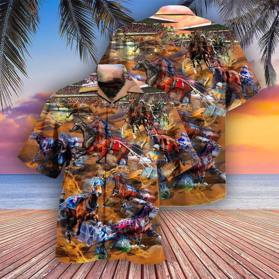 Horse Hawaiian Shirt For Summer - Horse Harness Racing Life Is Better At The Races Hawaiian Shirt - Perfect Gift For Men, Horse Racing Lovers