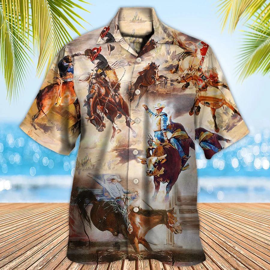 Horse Hawaiian Shirt For Summer - Horse Legacy Is Beautiful Rodeo Hawaiian Shirt, Bull Riding Hawaiian Shirt - Perfect Gift For Men, Horse Lovers, Horse Racing Lovers - Image 2