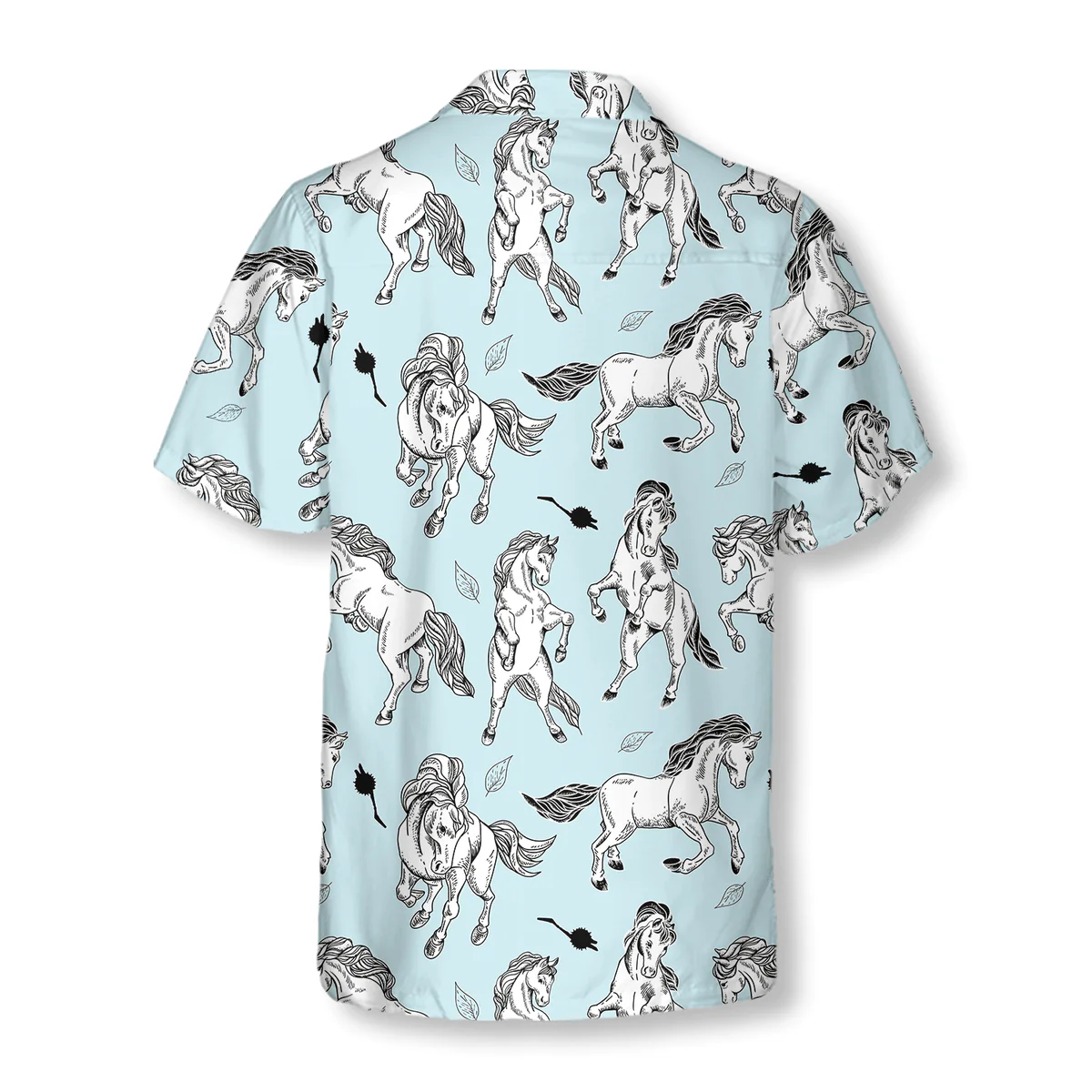Horse Hawaiian Shirt, Horse Seamless Pattern Aloha Shirt For Men - Perfect Gift For Horse Lovers, Husband, Boyfriend, Friend, Family - Image 3