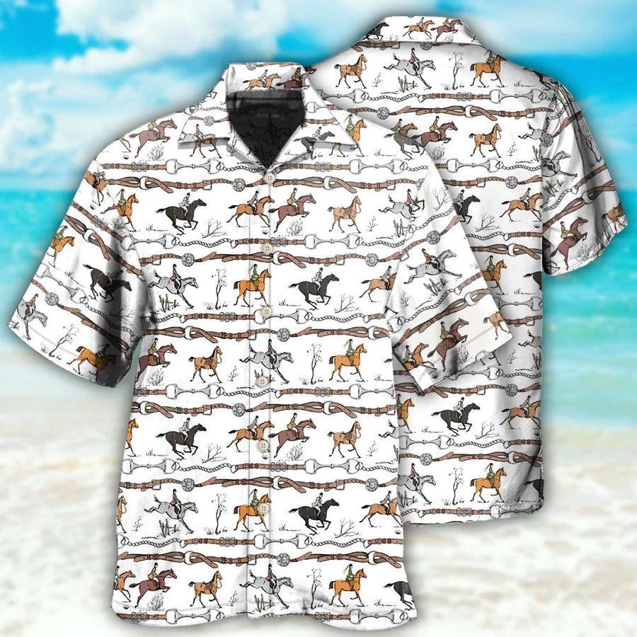 Horse Hawaiian Shirts For Summer - Beautiful Horse Jumping Hawaiian Shirt - Perfect Gift For Men, Horse Lovers