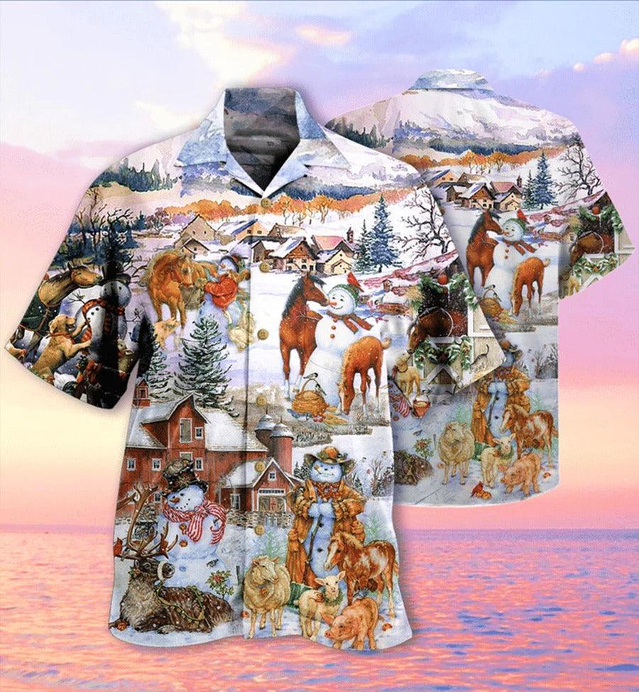 Horse Hawaiian Shirts For Summer - Christmas, Peaceful Farm, Love Horse And Farm Hawaiian Shirt - Perfect Gift For Men, Horse Lovers