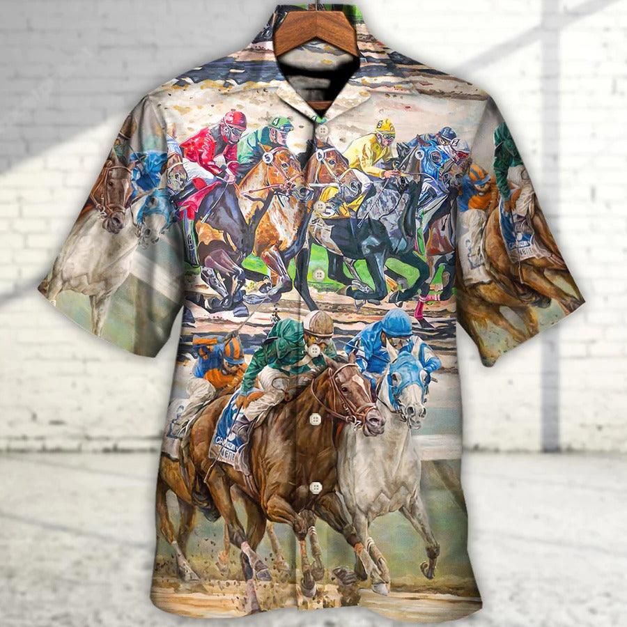 Horse Hawaiian Shirts For Summer - Horseback Riding All I Care About Is My Horse And Maybe 3 People Amazing Style - Perfect Gift For Men, Horse Racing Lovers - Image 2