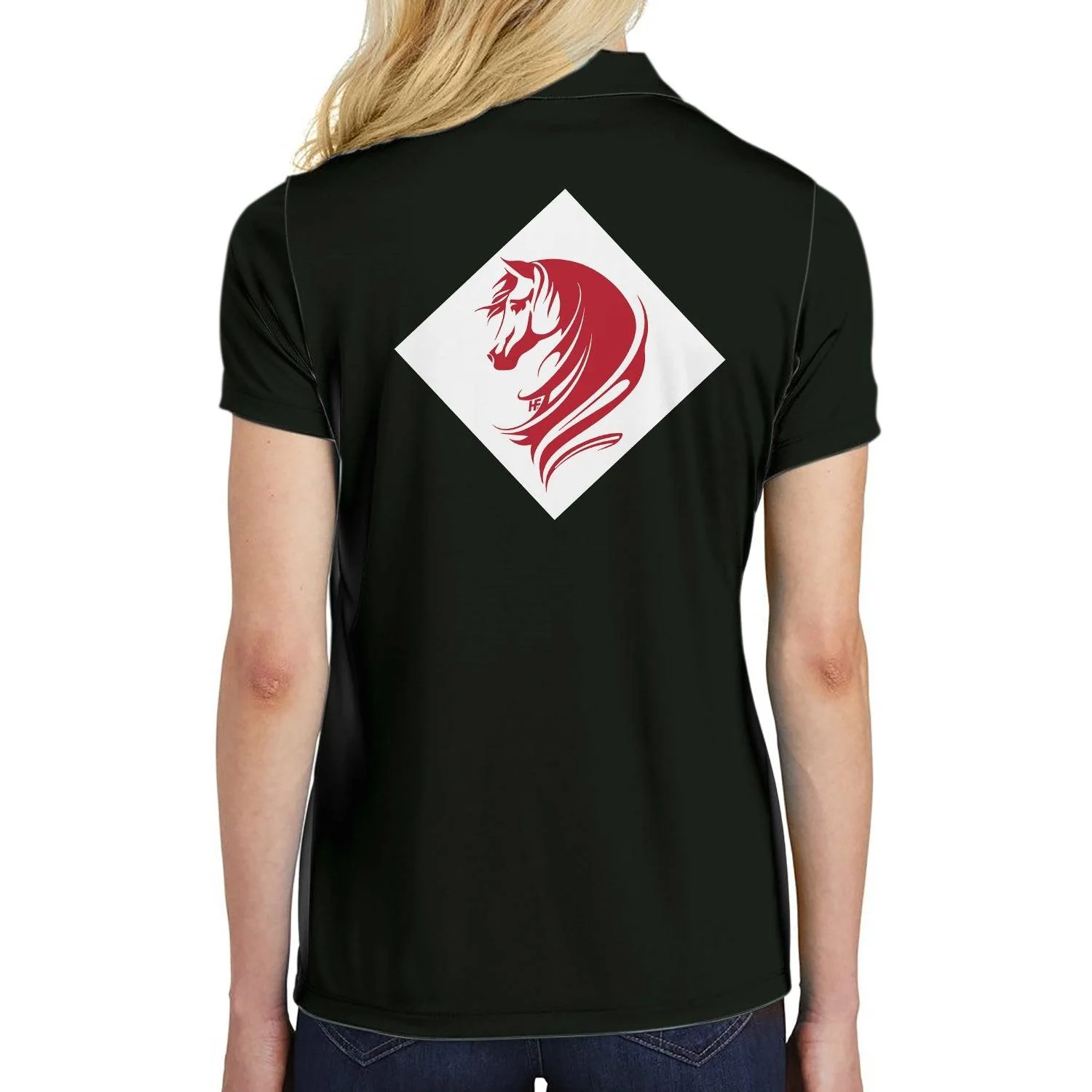 Horse Riding Custom Name Women Polo Shirt, Equestrian Color Block Personalized Women Polo Shirts, Gift For Ladies, Horse Lovers And Equestrians - Image 6