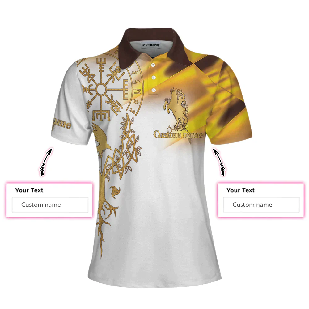 Horse Riding Custom Name Women Polo Shirt, In A World Full Of Princesses Be A Valkyrie Personalized Women Polo Shirts, Gift For Horse Riding Lovers