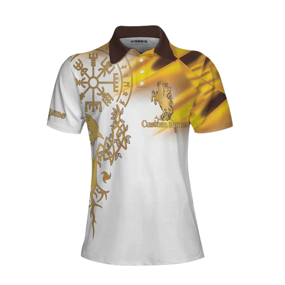 Horse Riding Custom Name Women Polo Shirt, In A World Full Of Princesses Be A Valkyrie Personalized Women Polo Shirts, Gift For Horse Riding Lovers - Image 4