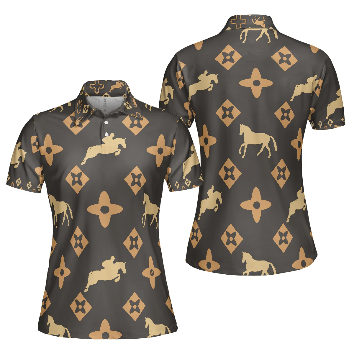 Horse Women Polo Shirts - Women's Riding Polo Equestrian Women Polo Shirt, Horse Polo Shirt - Perfect Gift For Women - Image 2