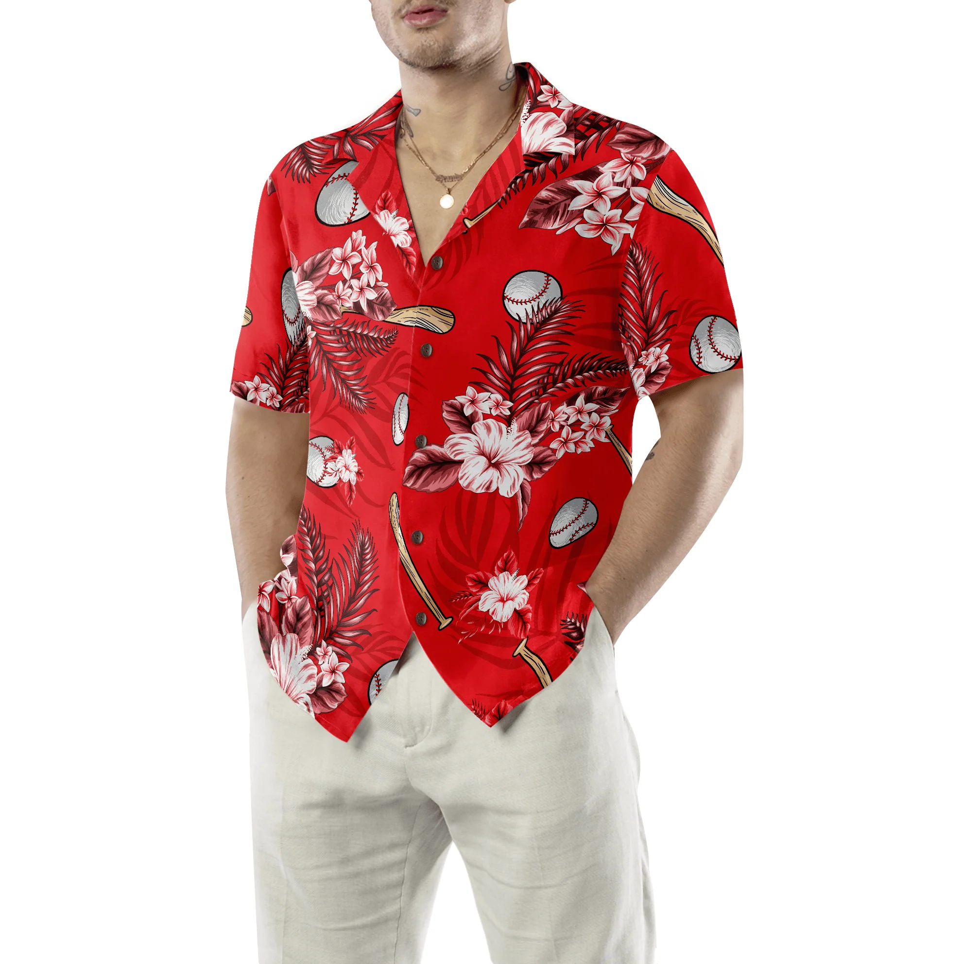 Hot Baseball Tropical Aloha Hawaiian Shirt For Summer, Colorful Shirt For Men Women, Perfect Gift For Friend, Team, Family, Baseball Lovers - Image 5