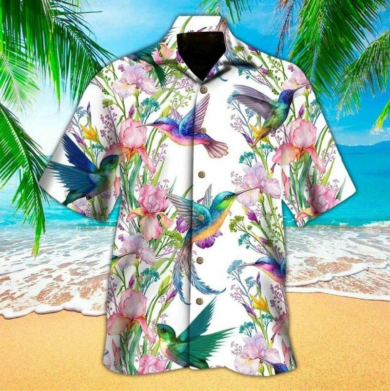 Hummingbird Aloha Hawaiian Shirt - Hummingbird Flying Hawaiian Shirt, Tropical Flower Hawaiian Shirt For Men & Women, Hummingbird Lover