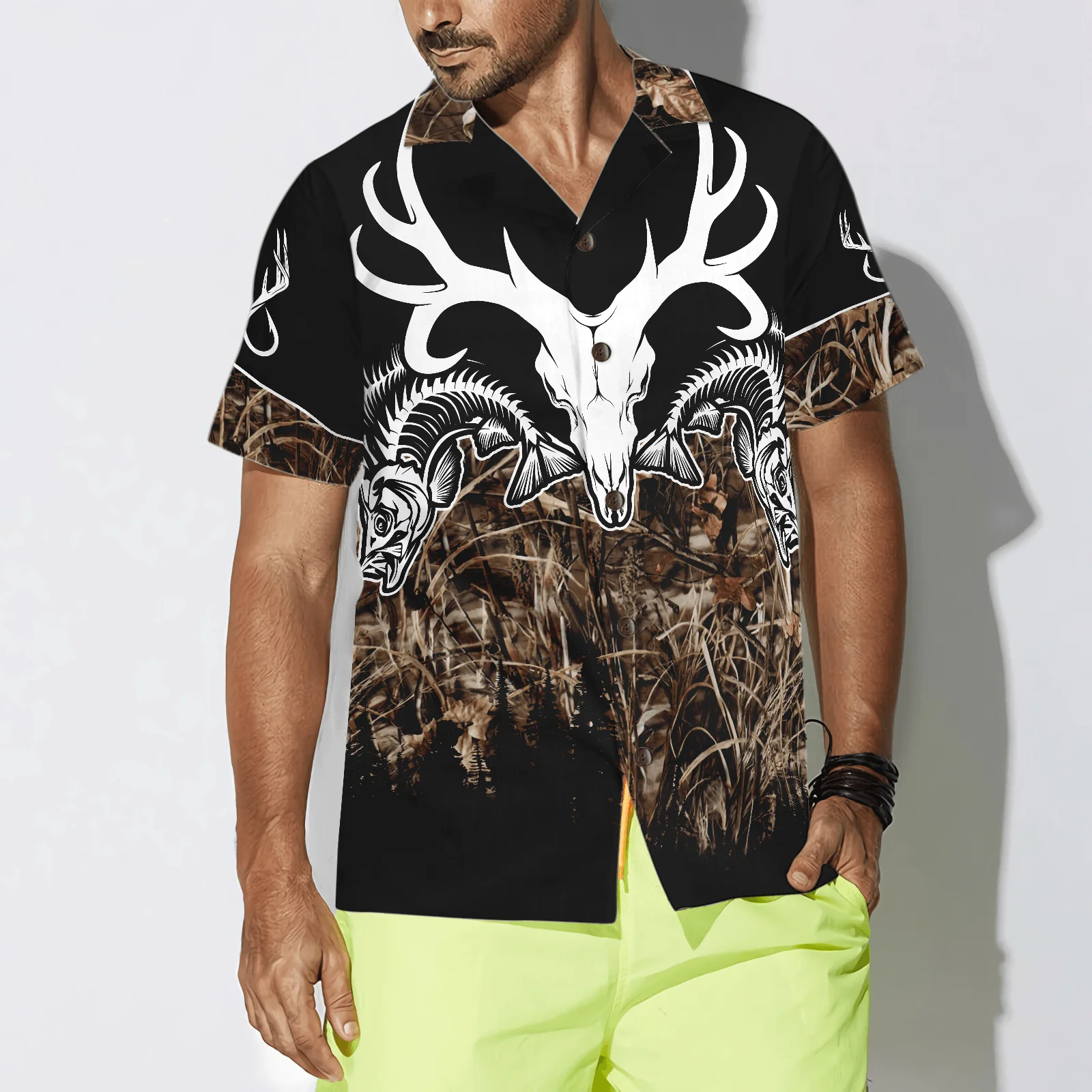 Hunting Fishing Hawaiian Shirt, Solve All My Problems, Colorful Summer Aloha Shirt For Men Women, Gift For Friend, Family, Husband, Wife - Image 4