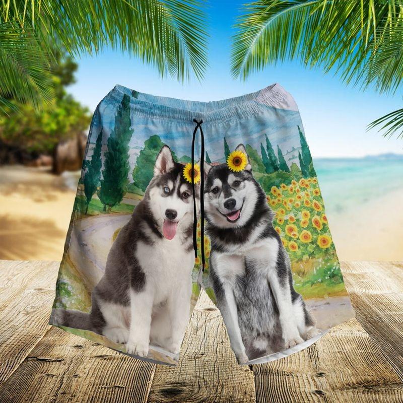 Husky Dog Aloha Hawaiian Shirt - Husky Puppies Dog Mom Hawaiian Shirt, usky Fans Summer Hawaiian Shirt For Men & Women, Dog Lover - Image 3