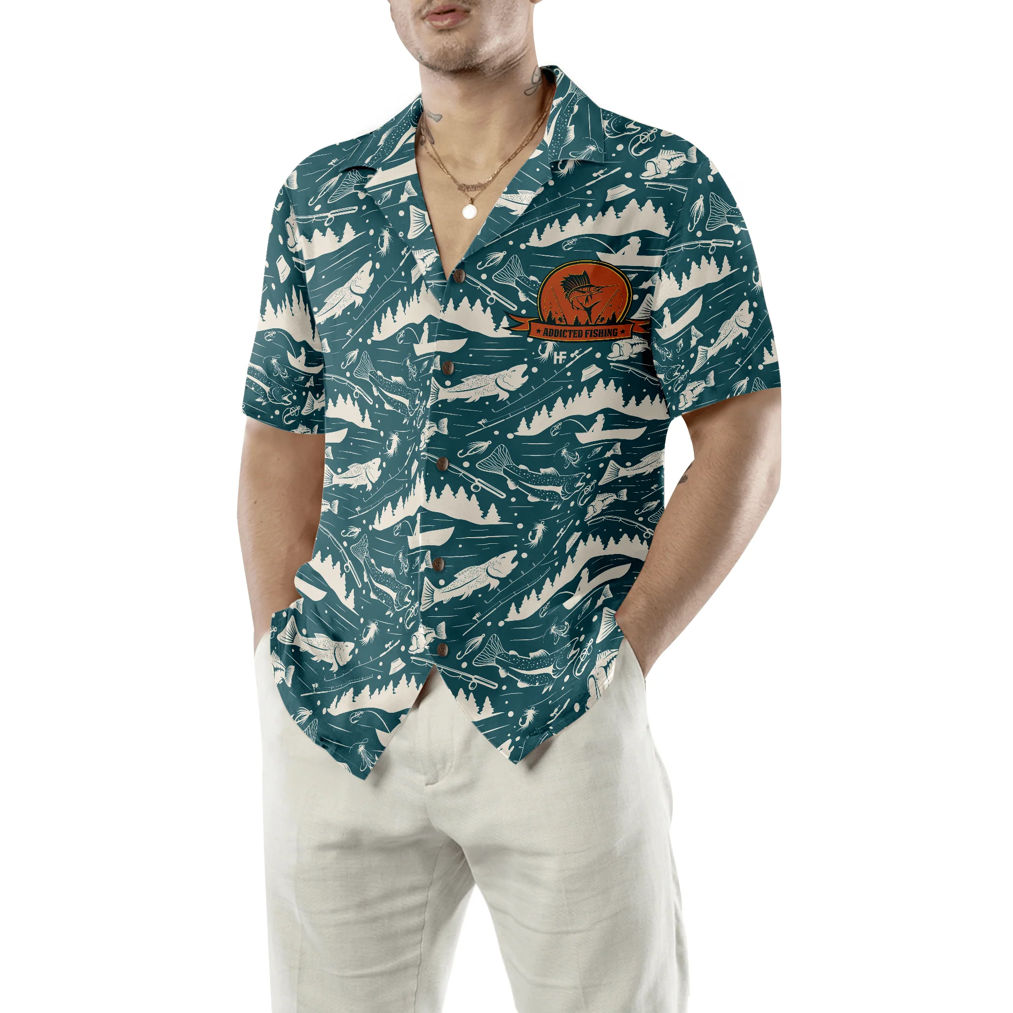 I Love It When She Bends Over Fishing Hawaiian Shirt, Colorful Summer Aloha Shirt For Men Women, Gift For Friend, Team, Fishing Lovers - Image 2