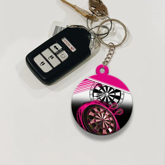 I'm Sexy And I Throw It Acrylic Keychain For Darts Players - Christmas Gift For Darts Lovers, Darts Team, Family, Friends - Image 3