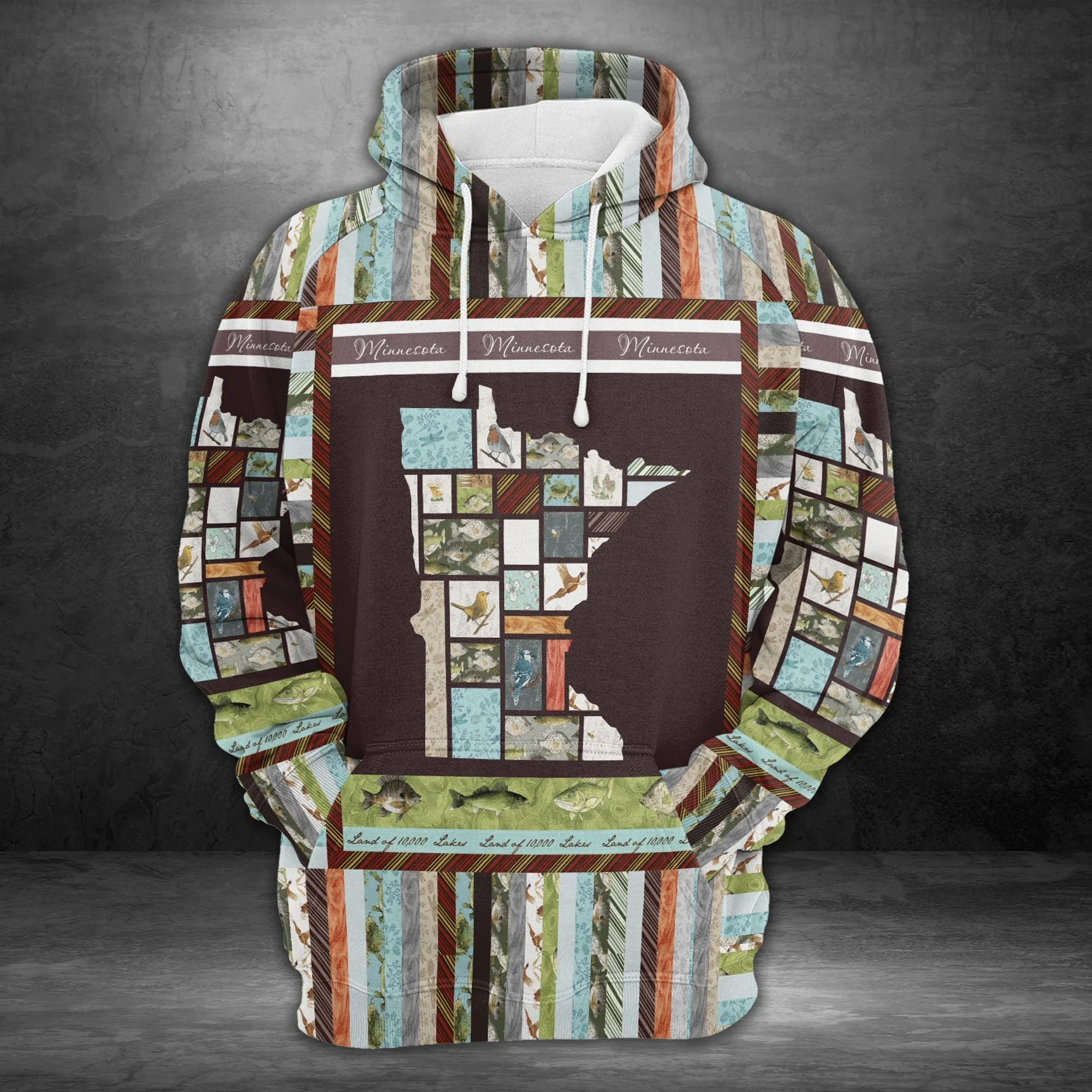 In The Deep Heart of Minnesota Pullover Premium Hoodie, Perfect Outfit For Men And Women On Christmas New Year Autumn Winter - Image 2