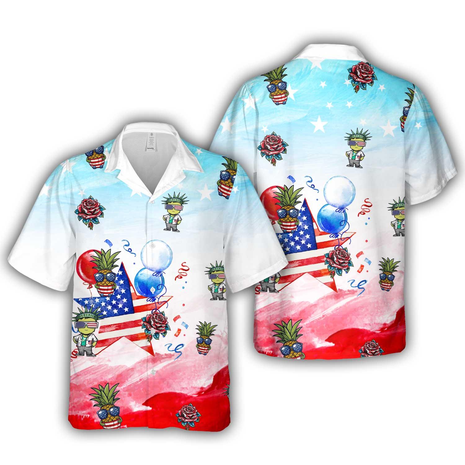 Independence Day Hawaiian Shirt, 4th Of July Hawaiian Shirt - Gift for Independence Day