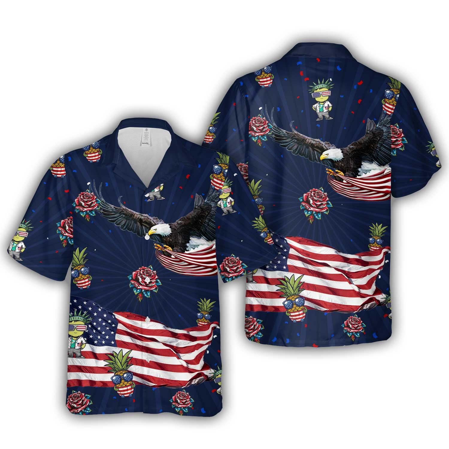 Independence Day Hawaiian Shirt, 4th Of July Hawaiian Shirt - Gift for Independence Day - Image 2