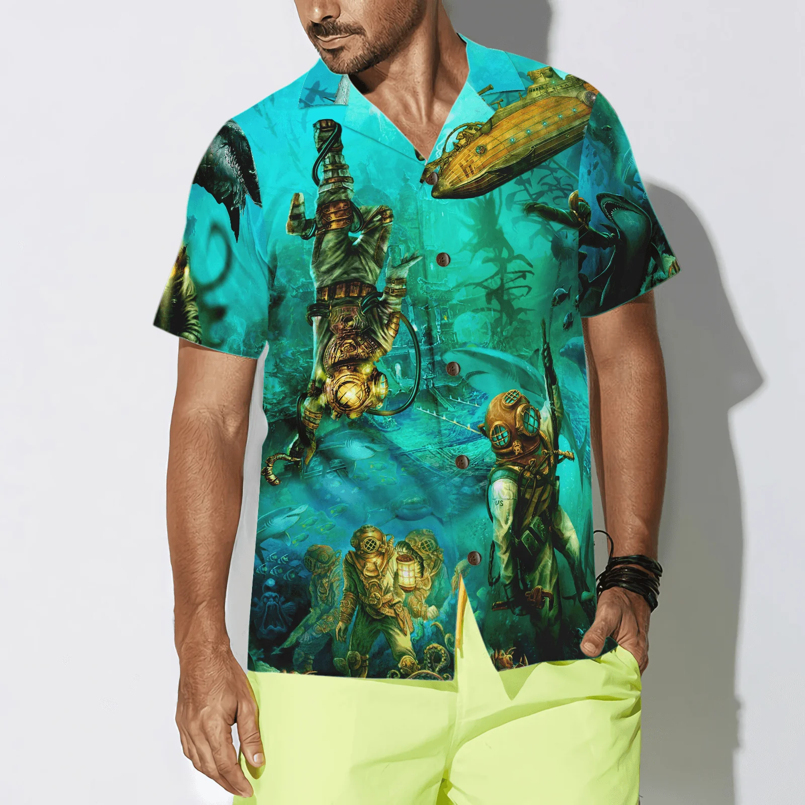 Into The Sea Scuba Diving Hawaiian Shirt, Colorful Summer Aloha Shirt For Men Women, Gift For Husband, Wife, Friend, Family, Diving Lovers - Image 4