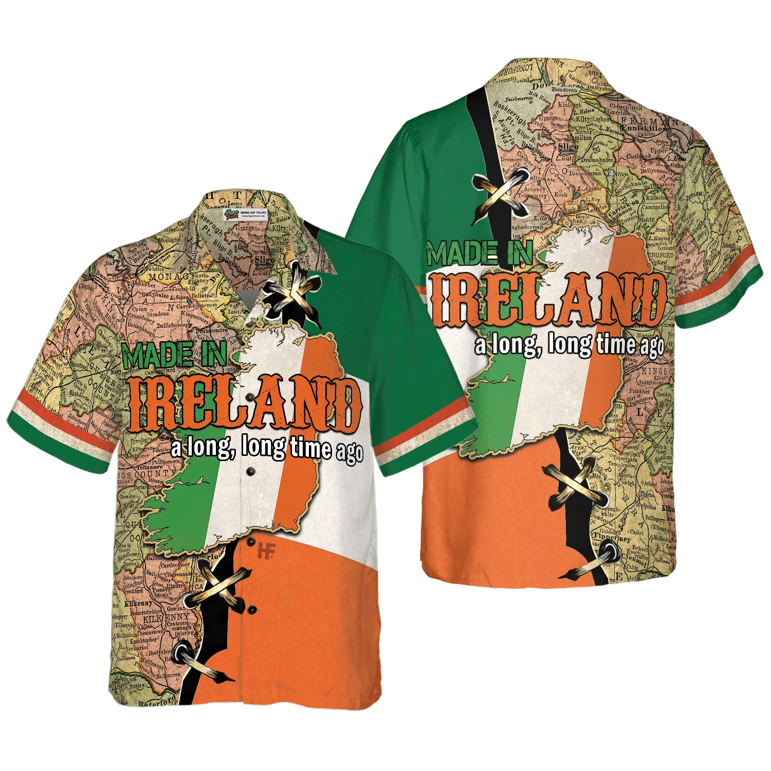 Ireland Map Hawaiian Shirt, Made In Ireland A Long Time Ago Hawaiian Shirt, Colorful Summer Aloha Shirt, Gift For Husband, Wife