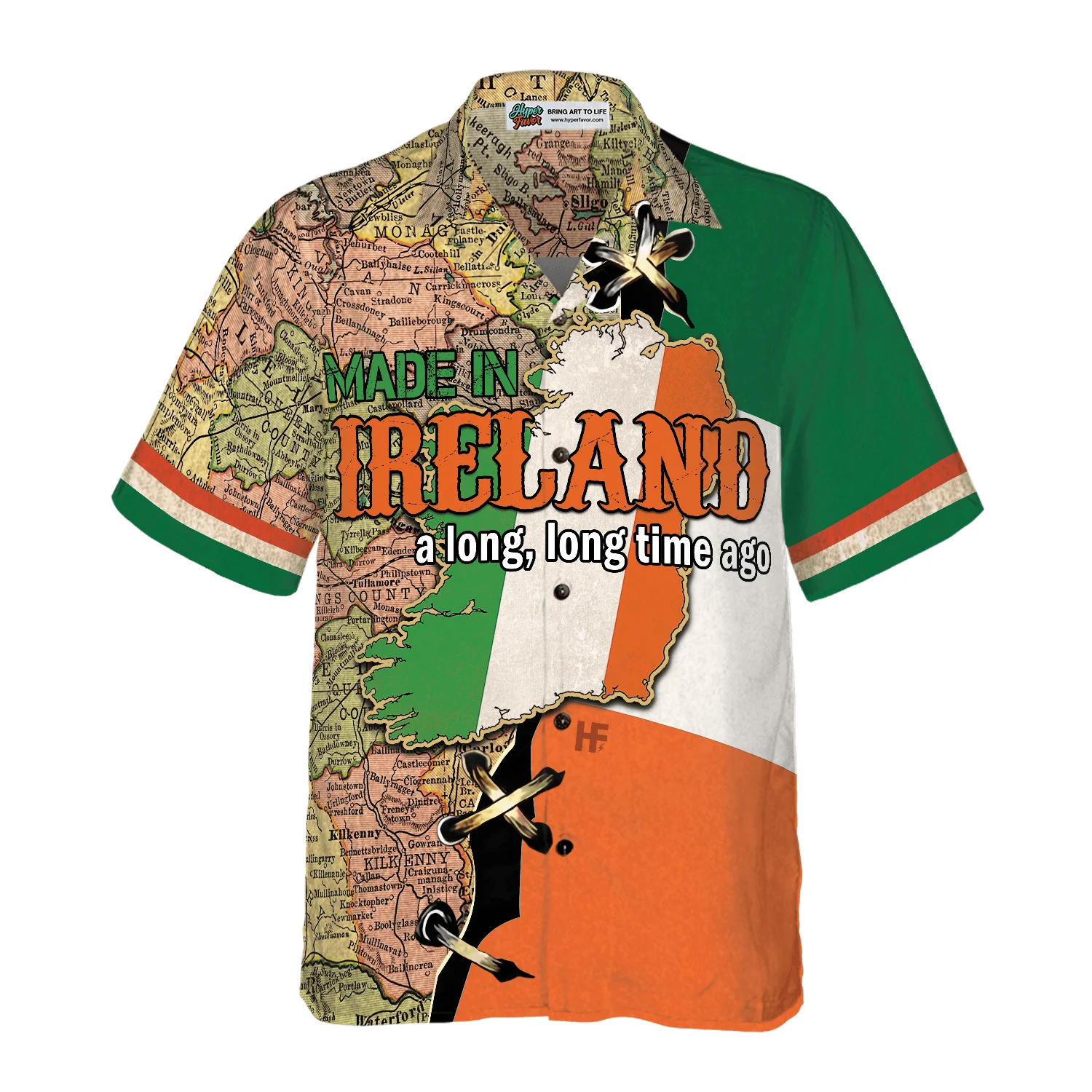 Ireland Map Hawaiian Shirt, Made In Ireland A Long Time Ago Hawaiian Shirt, Colorful Summer Aloha Shirt, Gift For Husband, Wife - Image 3