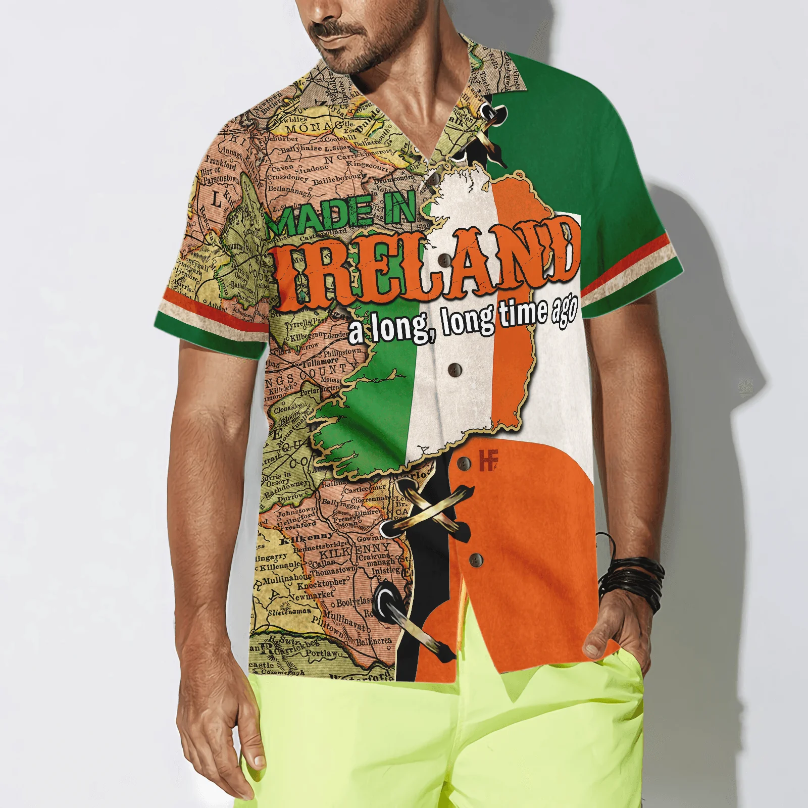 Ireland Map Hawaiian Shirt, Made In Ireland A Long Time Ago Hawaiian Shirt, Colorful Summer Aloha Shirt, Gift For Husband, Wife - Image 4