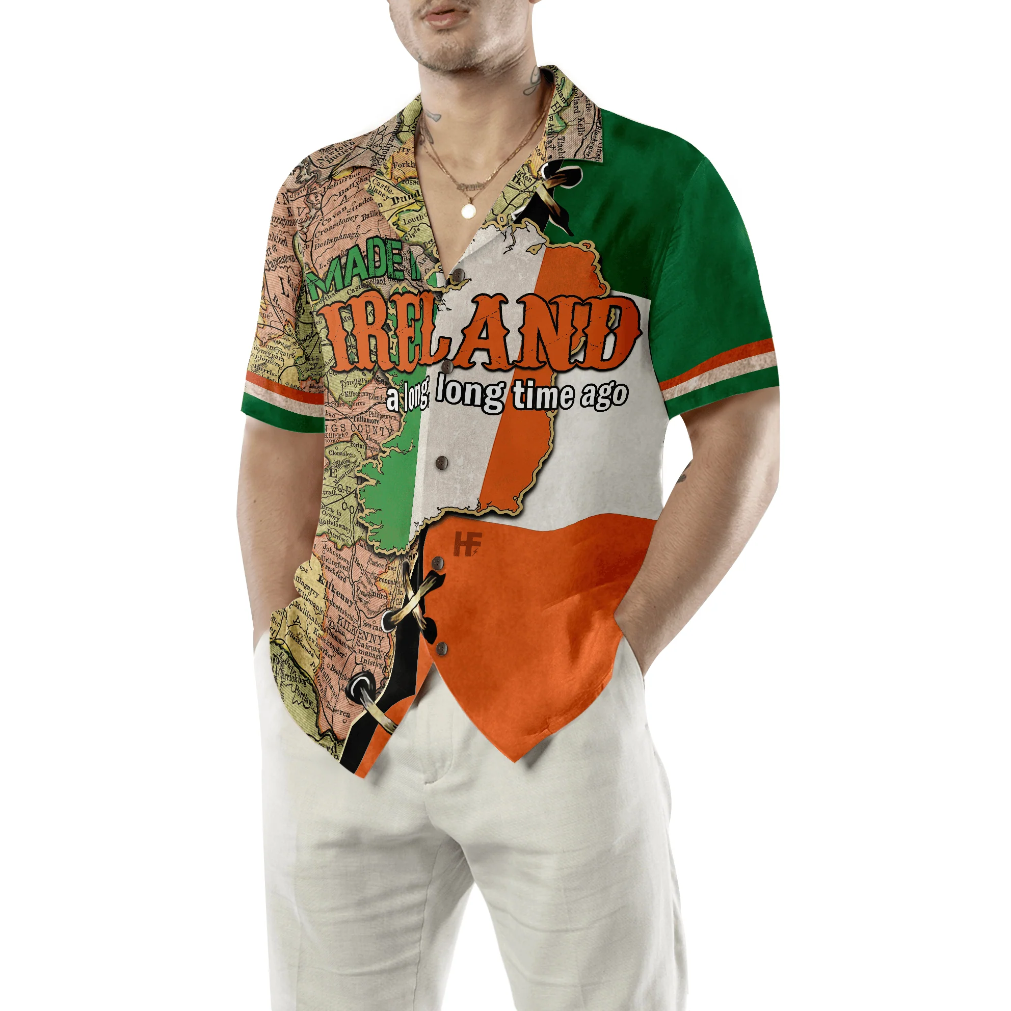 Ireland Map Hawaiian Shirt, Made In Ireland A Long Time Ago Hawaiian Shirt, Colorful Summer Aloha Shirt, Gift For Husband, Wife - Image 5