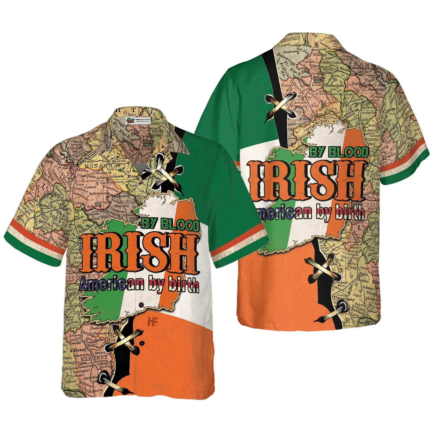 Irish By Blood American By Birth Hawaiian Shirt, Colorful Summer Aloha Shirts For Men Women, Perfect Gift For Husband, Wife, Friend, Family