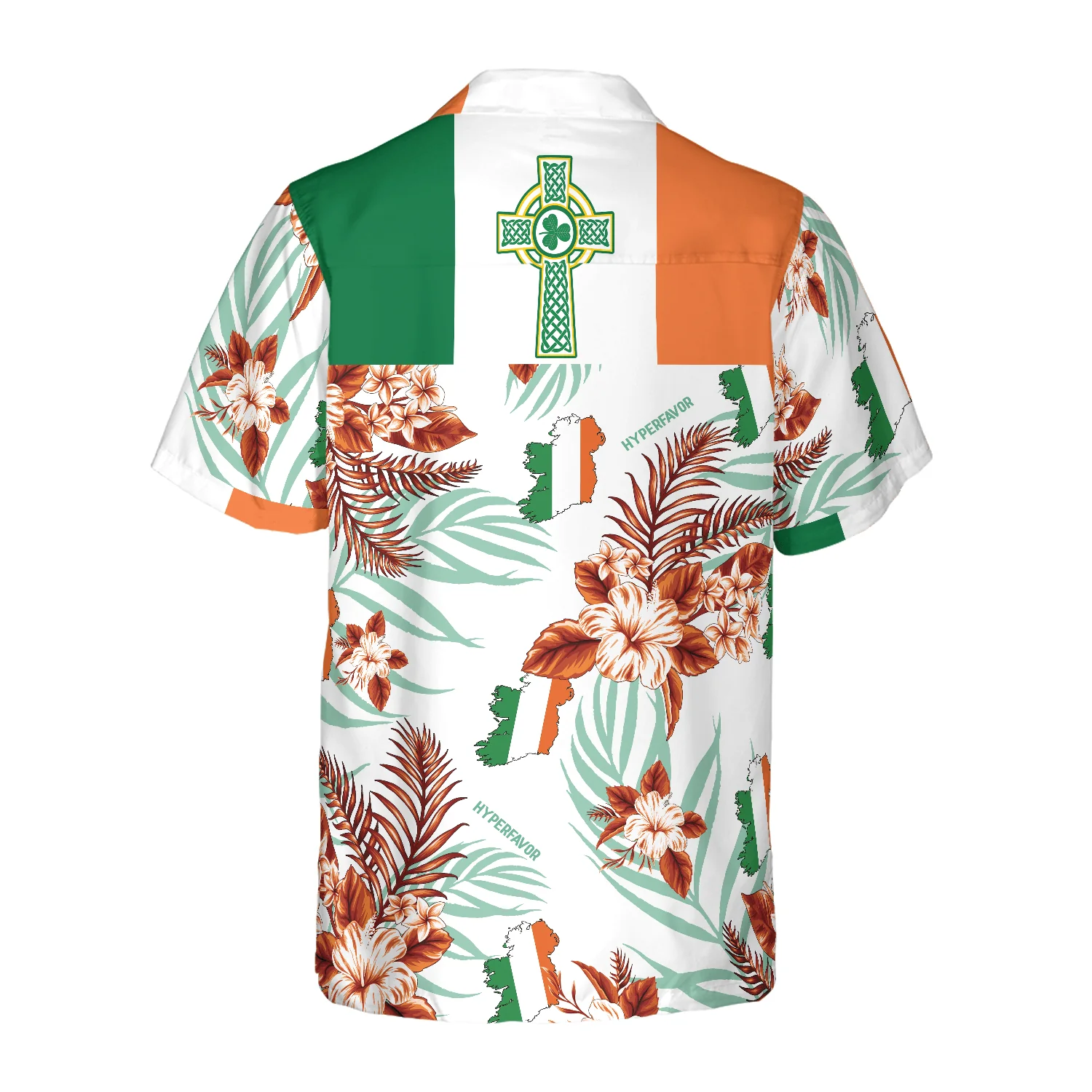Irish Celtic Cross Shamrock Ireland Proud Hawaiian Shirt, Colorful Summer Aloha Shirts For Men Women, Perfect Gift For Husband, Wife, Friend, Family - Image 3