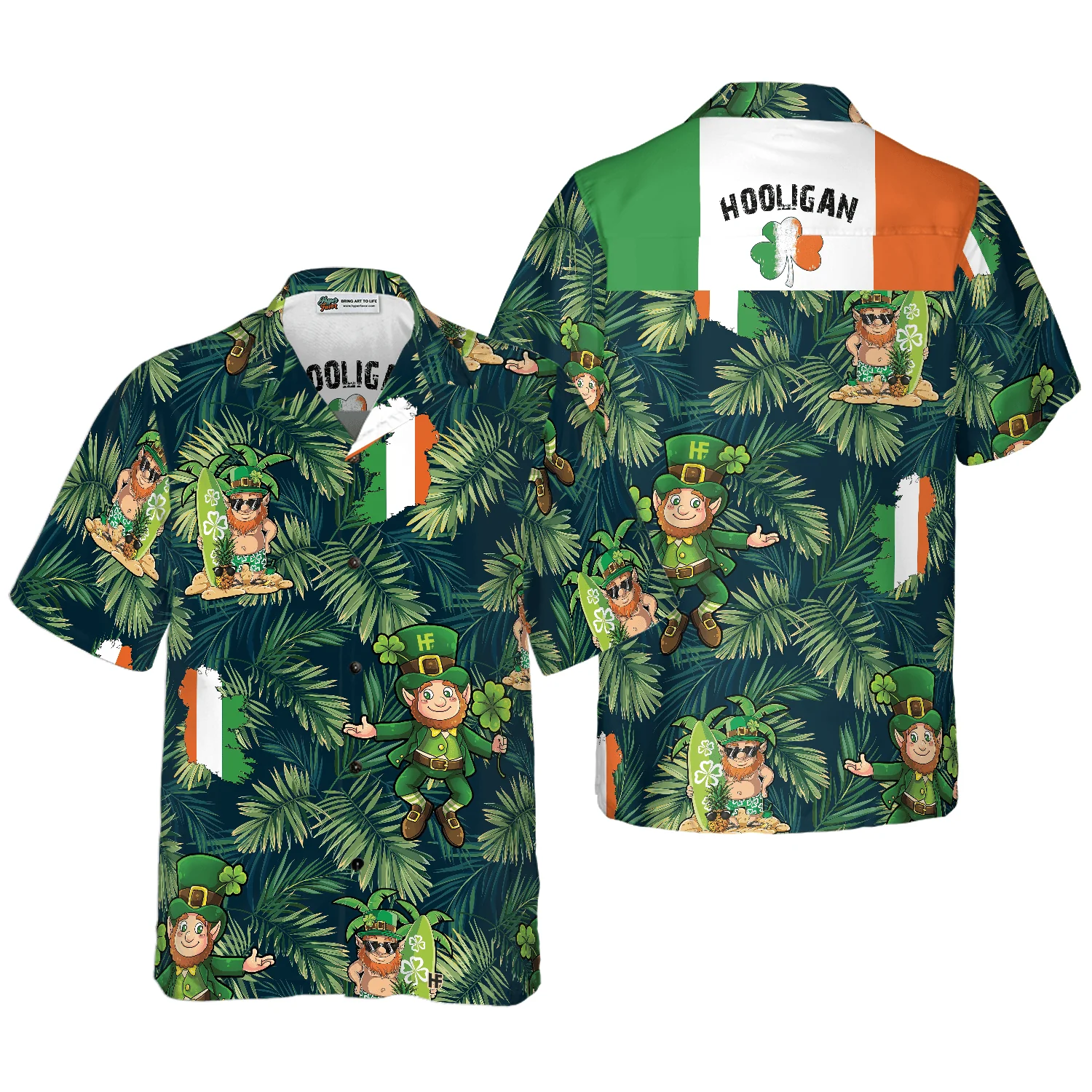 Irish Hooligan Saint Paddy's Day Hawaiian Shirt, Colorful Summer Aloha Shirts For Men Women, Perfect Gift For Husband, Wife, St. Patrick's Day