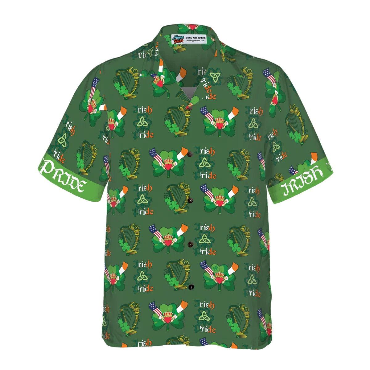 Irish Pride Hawaiian Shirt, US Flag Hawaiian Shirt - Perfect Gift For Lover, Friend, Family - Image 2