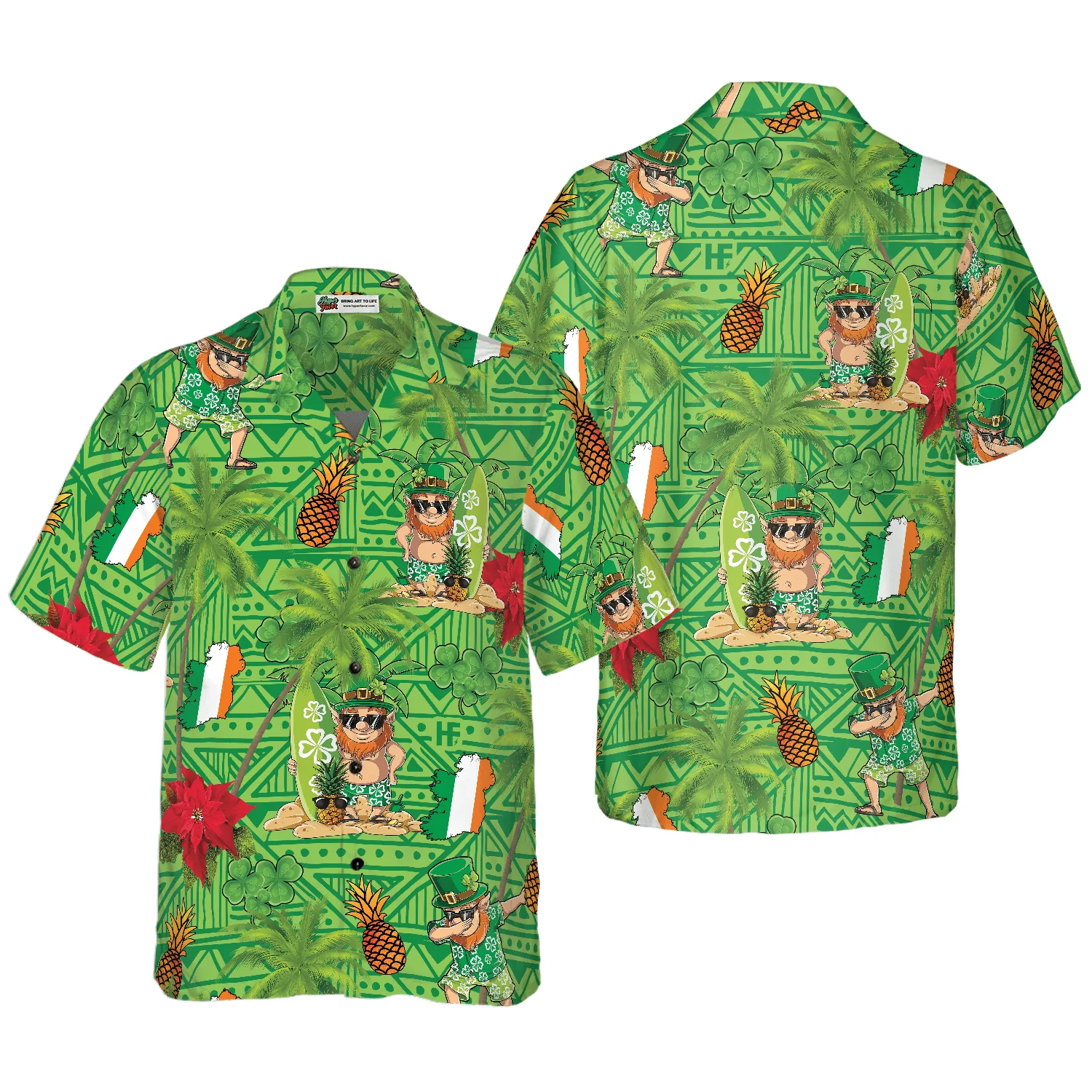 Irish Proud Leprechaun Saint Patrick's Day Hawaiian Shirt, Colorful Summer Aloha Shirts For Men Women, Perfect Gift For Husband, Wife, Friend, Family