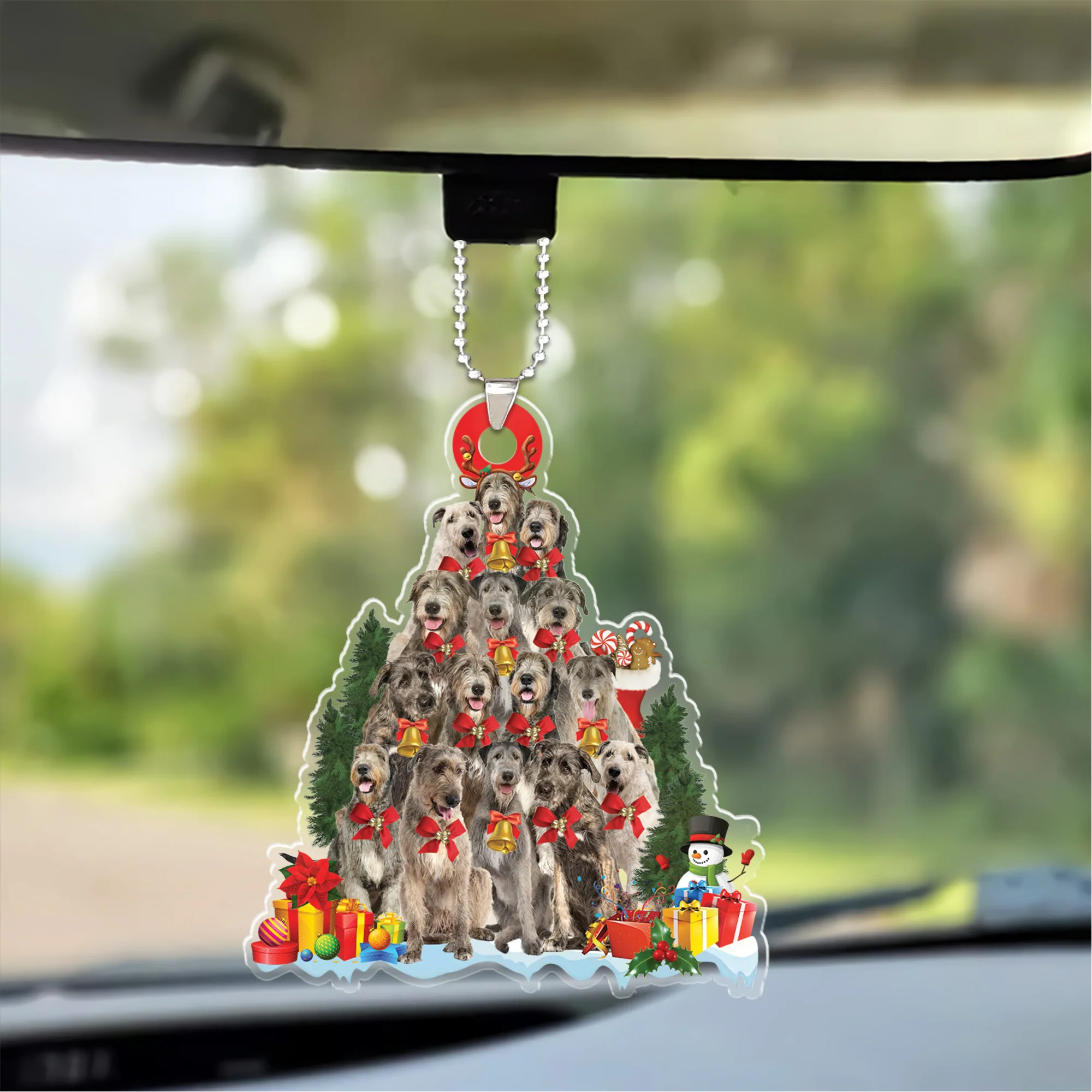 Irish Wolfhound Dogs Christmas Tree Car Ornament, Dog Gifts For Decor Home, Christmas Gift For Dog Lovers, Dog Owners - Image 2