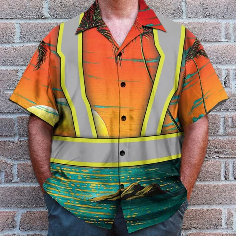 Ironworker Uniform In The Beautiful Sunset Tropical Hawaiian Shirt - Perfect Gift For Friends, Family - Image 3