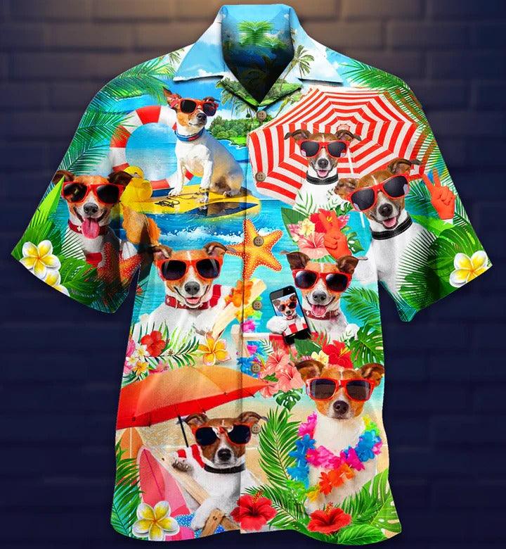 Jack Russell Terrier Aloha Hawaii Shirt - Jack Russell Terrier Dog Love Beach Hawaiian Shirt For Summer - Perfect Gift For Dog Lovers, Friend, Family - Image 2